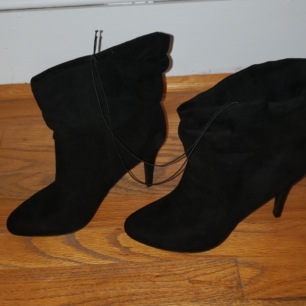 NEW Black Suede Slouch Boot